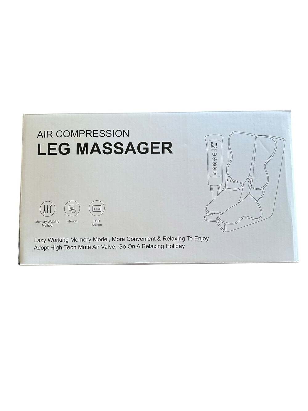 Air Compression Leg Massager With Heat, Vibration, One Size, Model FE-7207